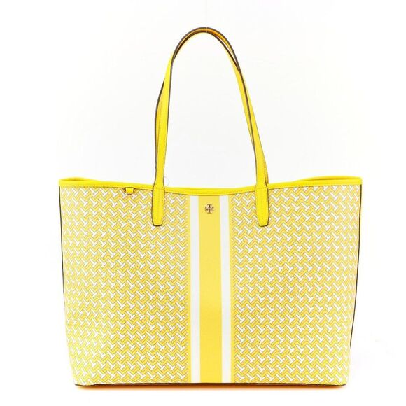 NWT Tory Burch All Over Larger Shopper Tote Yellow - Picture 4 of 11